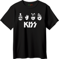 T-shirt Kiss quatre visages imprimé, coton 100 % — MAROCK Shirts