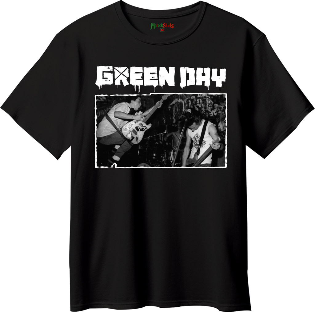 T-shirt Green Day imprimé, coton 100 % — MAROCK Shirts
